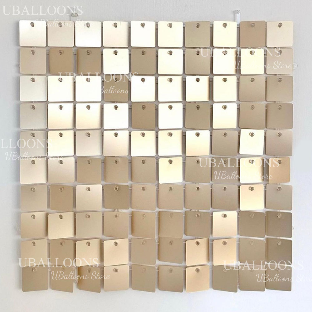 Sequin Fabric Panel - Mat Şampanya Altın Arka Plan Panelleri