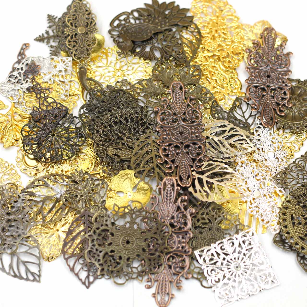 Embellish Craft - Bezemeler Konnektörler Rastgele Karışık Üçgen Çiçek