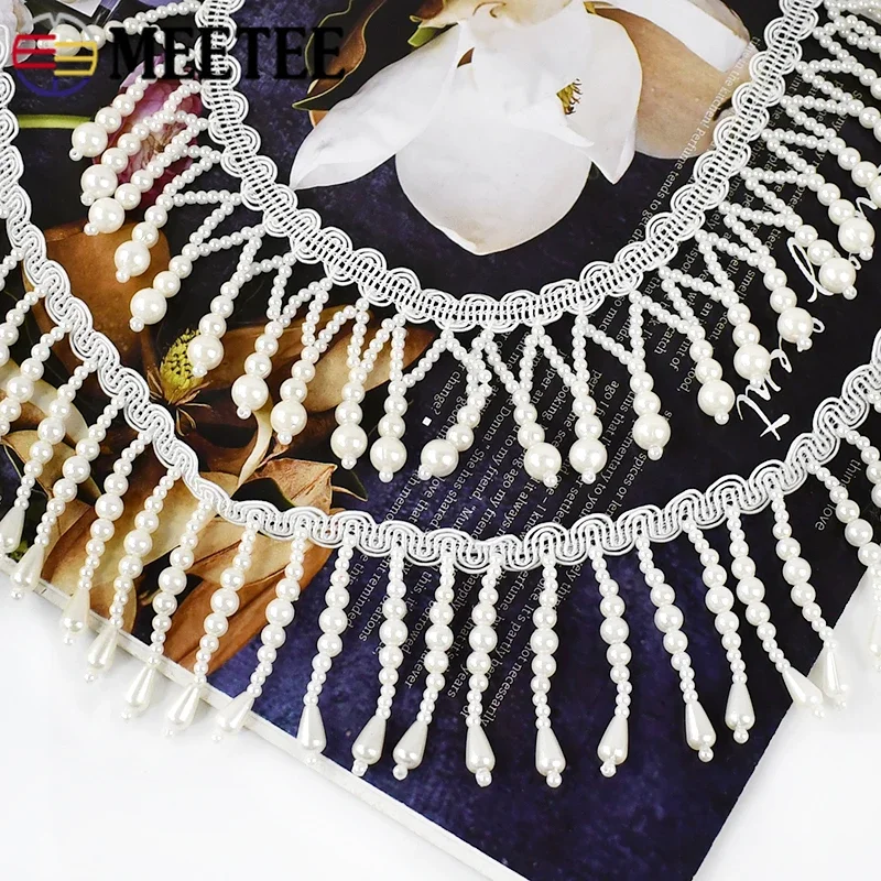 Beaded Trim Fringe - 1/2 metre Inci Boncuklu Püskül Saçak