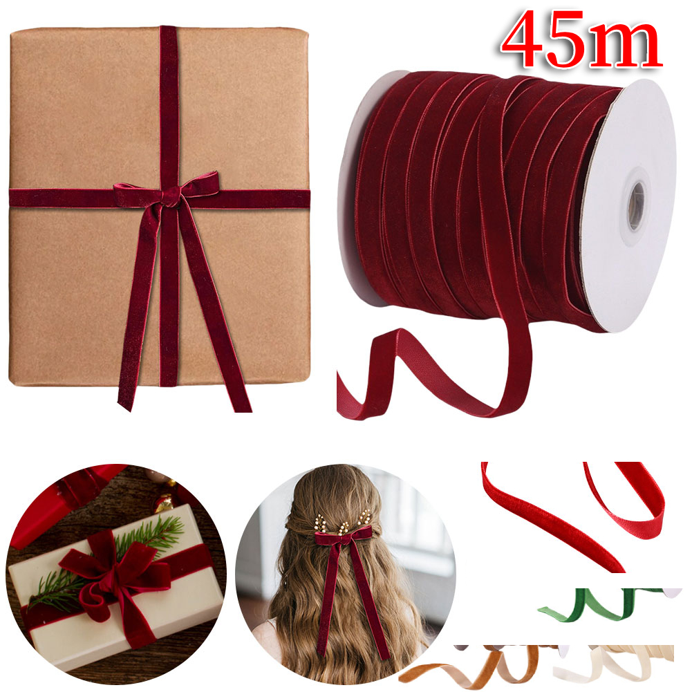 Velvet Ribbon Roll - Kadife kurdele dekoratif şerit biriktirme ile