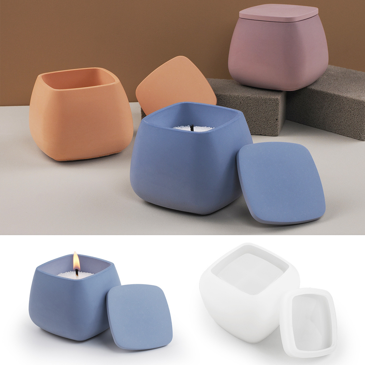 Kare Mum Kavanoz silikon kalıp - Craft Embellishment Storage incelemesi ve fiyatı