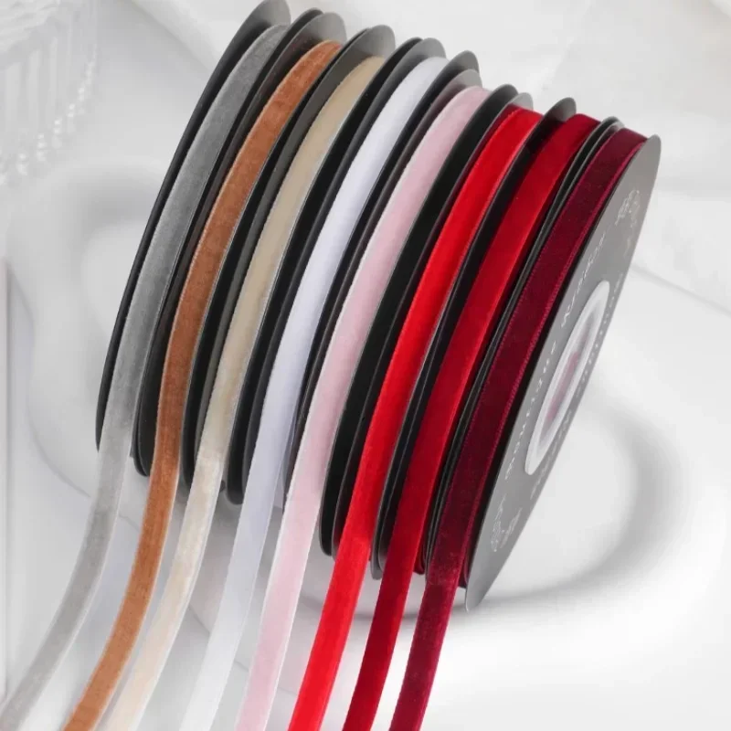 5 yards/rulo Geniş 6mm Kadife  - Velvet Ribbon Roll incelemesi ve fiyatı