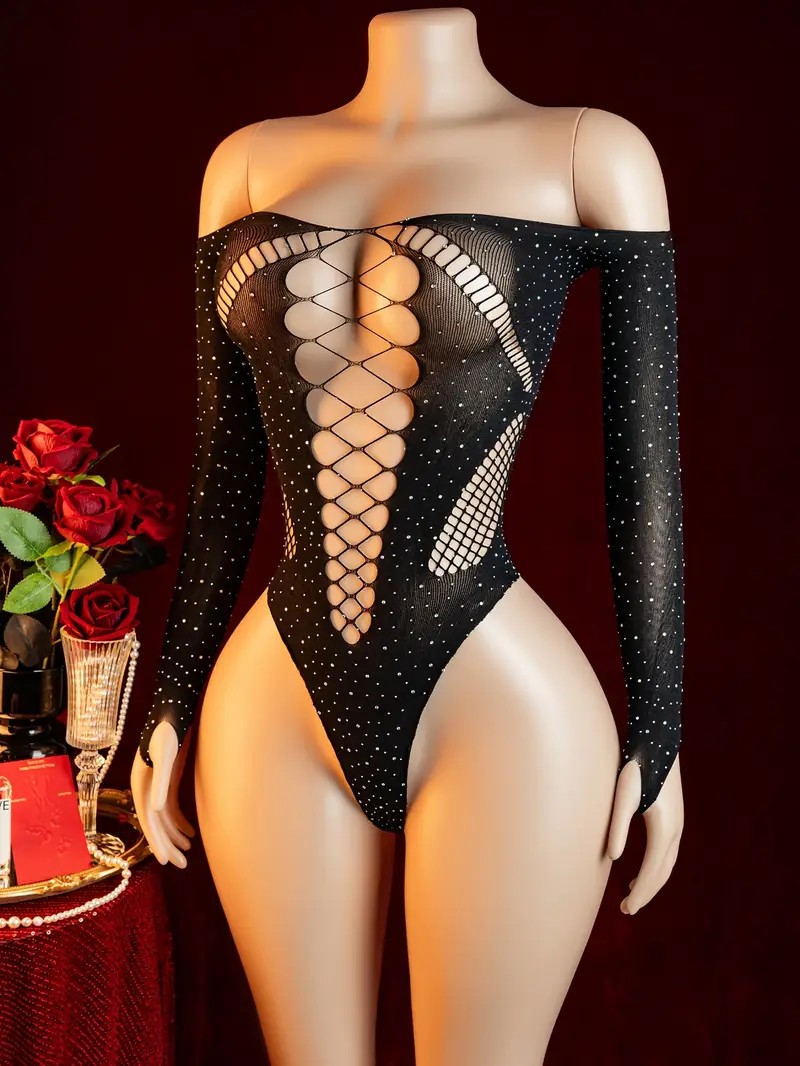 Rhinestone Fishnet Hollow Baby - Crystal Mesh Fabric incelemesi ve fiyatı